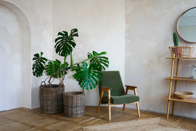 Rincón de la consulta con una planta grande junto al sillón